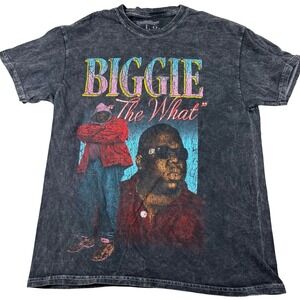 Notorious BIG‎ T-Shirt The What Graphic Print Short Sleeve Top Medium Rap Tee